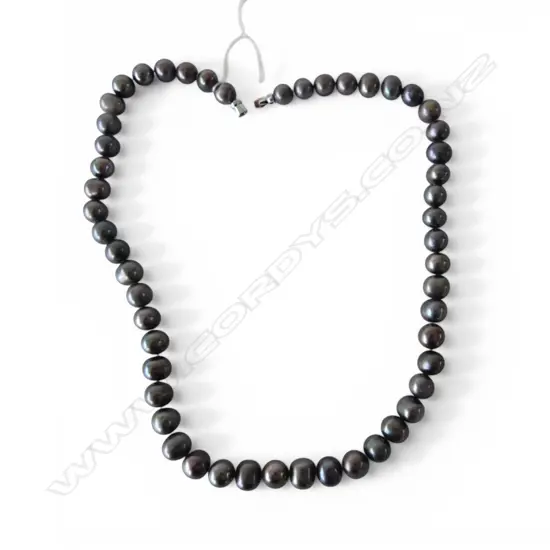BLACK PEARL NECKLACE L.490mm