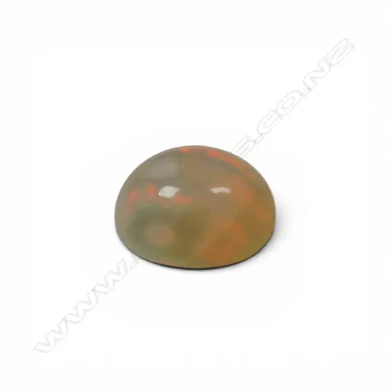 OPAL CABOCHON, 2.07ct, yellow transparent, identification report 