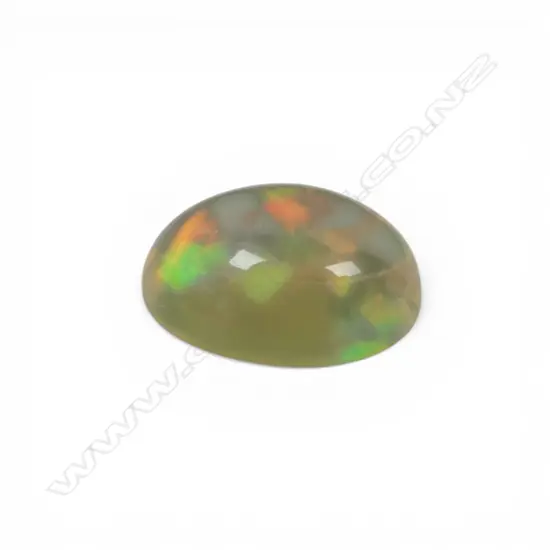 OPAL CABOCHON, 3.61ct, yellow transparent, identification report 