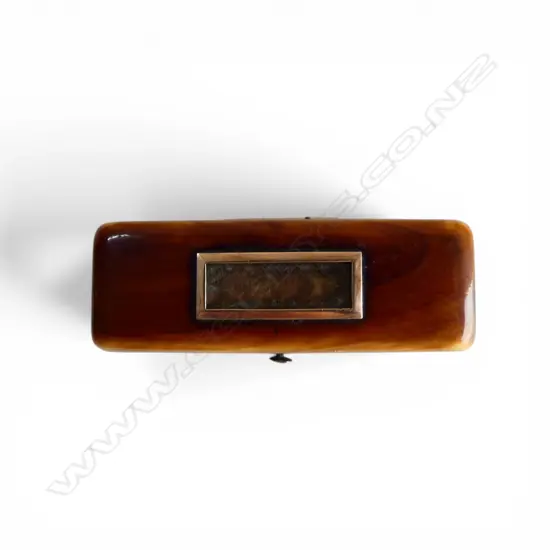 GEORGIAN 9ct MOUNTED STAINED IVORY TOOTHPICK HOLDER, 60mm 