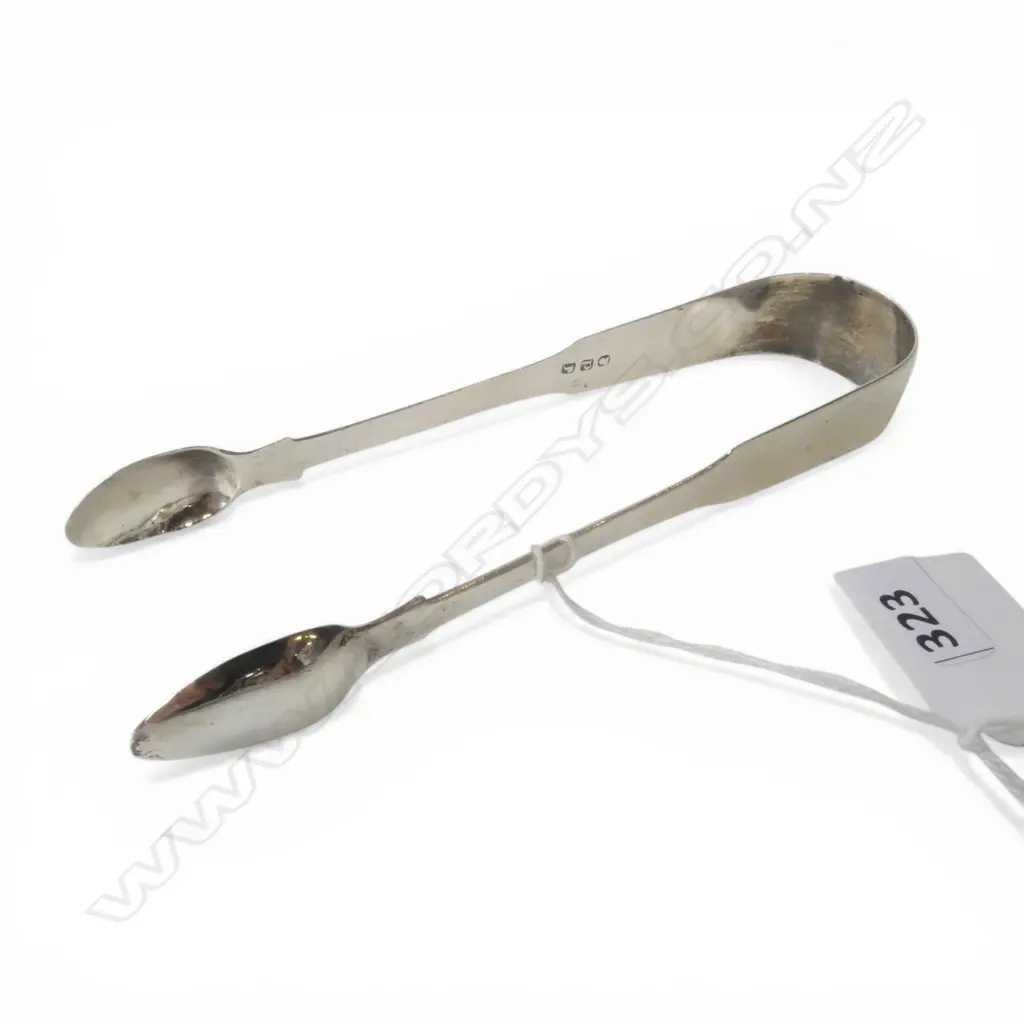 STG GEORGIAN SUGAR TONGS, LONDON 1830, 35g Image 1++