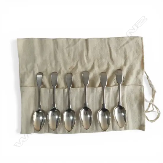 SIX STG DESSERT SPOONS, LONDON 1834, 303gms