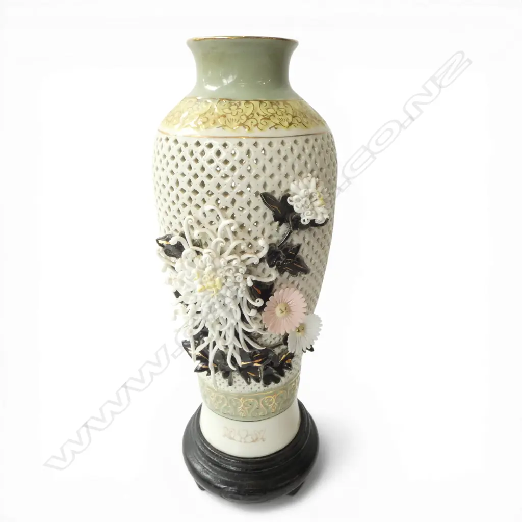 ORIENTAL VASE ON STAND H.350mm Image 1++