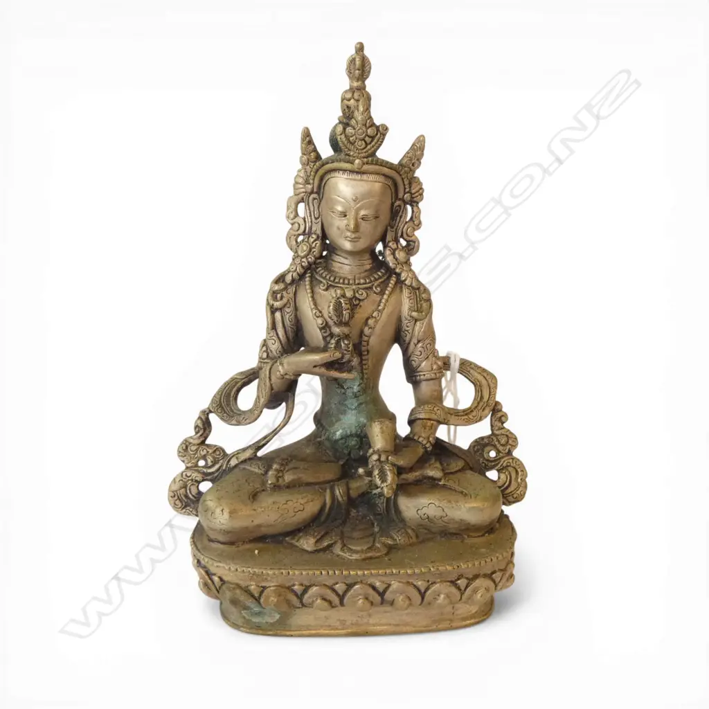 TIBETAN SILVER METAL VAJRASATTVA BUDDHA H.130mm Image 1++