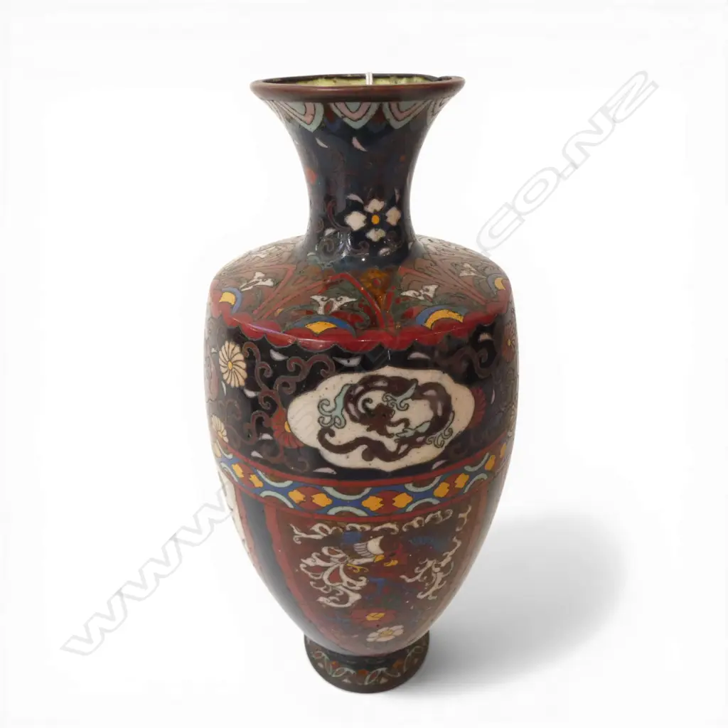 VINTAGE CLOISONNE VASE H.240mm - SMALL FAULTS Image 1++