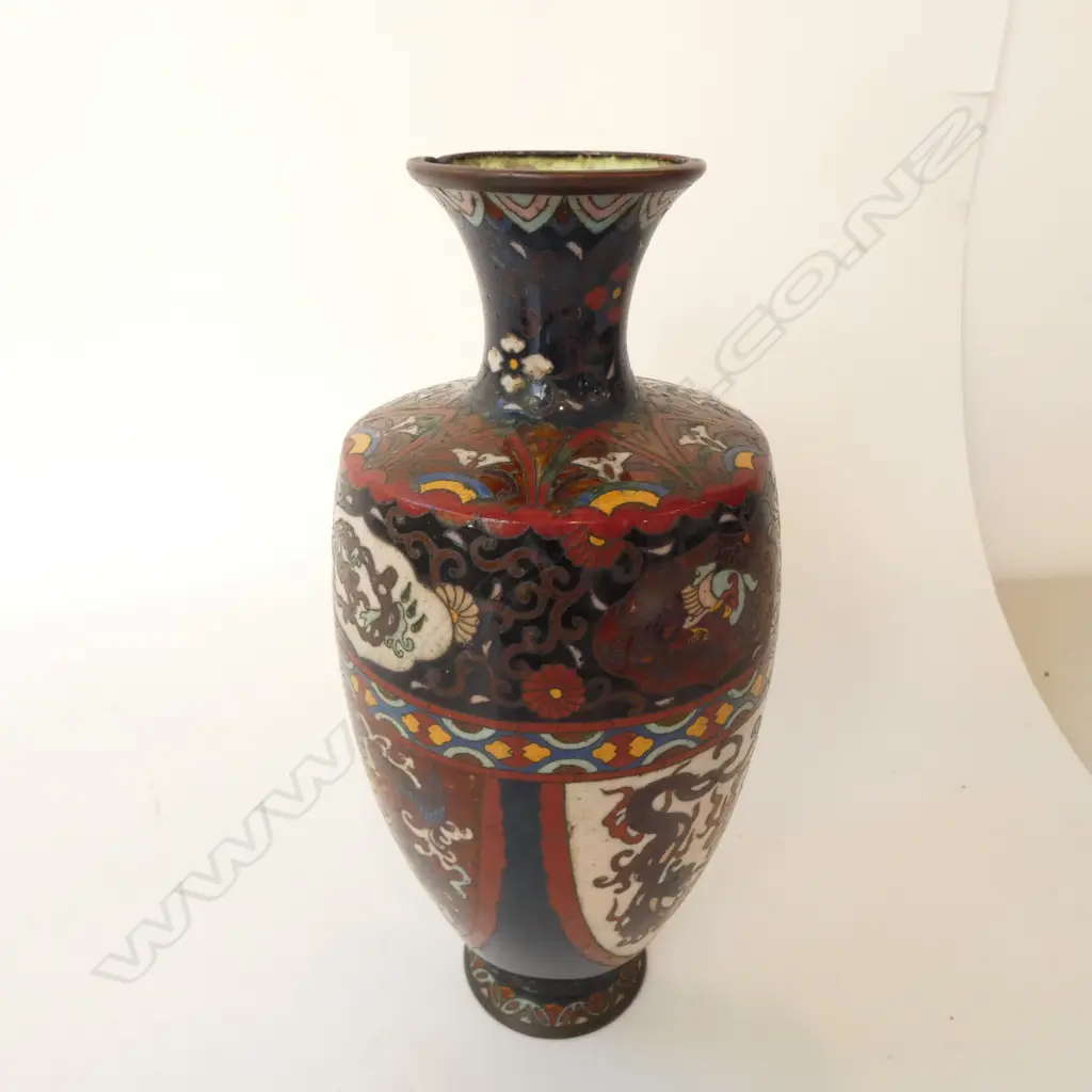 VINTAGE CLOISONNE VASE H.240mm - SMALL FAULTS Image 1++