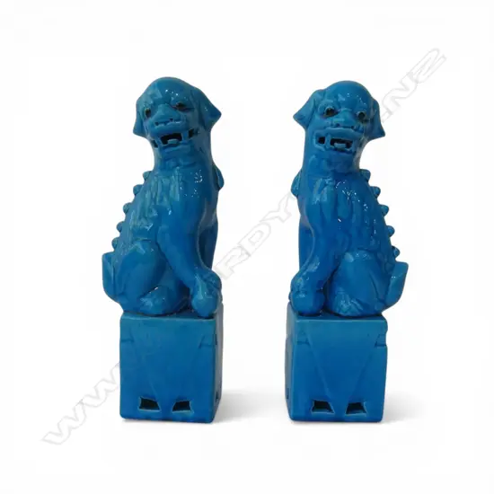 PR BLUE GLAZED FU / FOO DOGS H.320mm