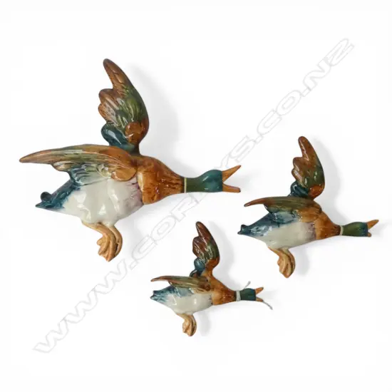  THREE BESWICK DUCKS medium size faults