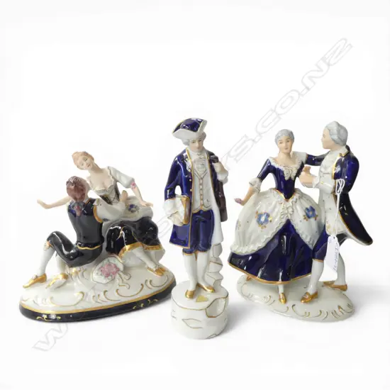3 ROYAL DUX FIGURINES H.220mm