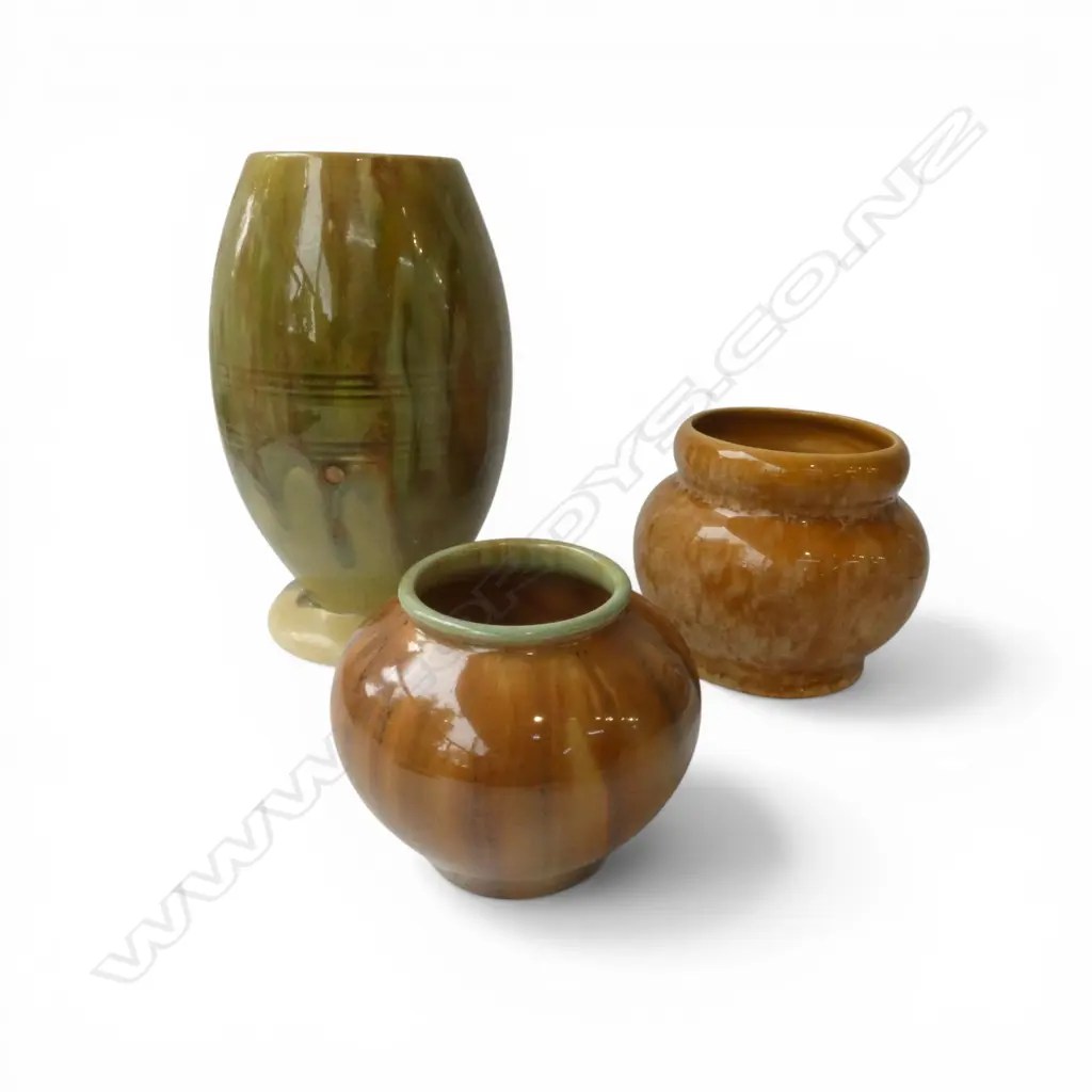 2 AMBRICO VASES H.175mm + ANOTHER BY CANDY WARE ENGLAND Image 1++