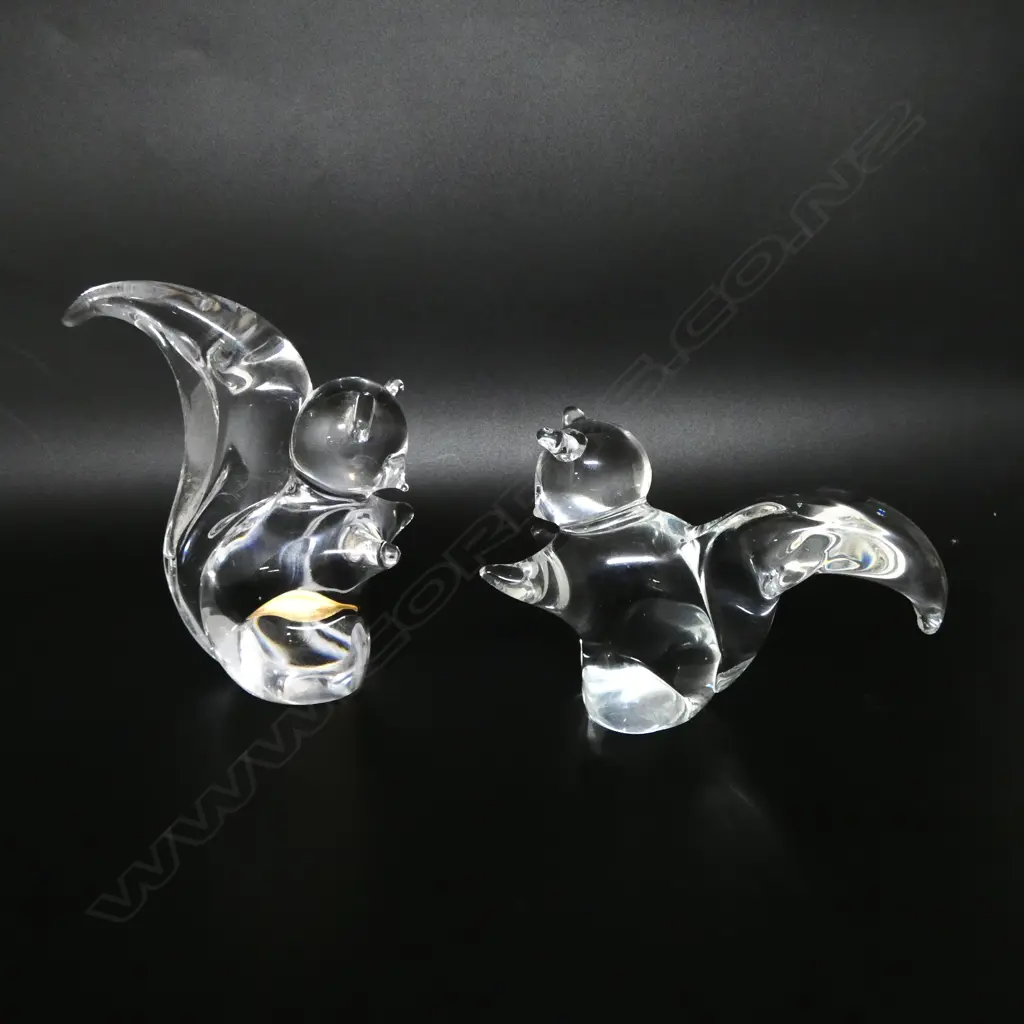 2 HANDCUT SELECTA CRYSTAL ANIMAL ORNAMENTS H.130mm  Image 1++