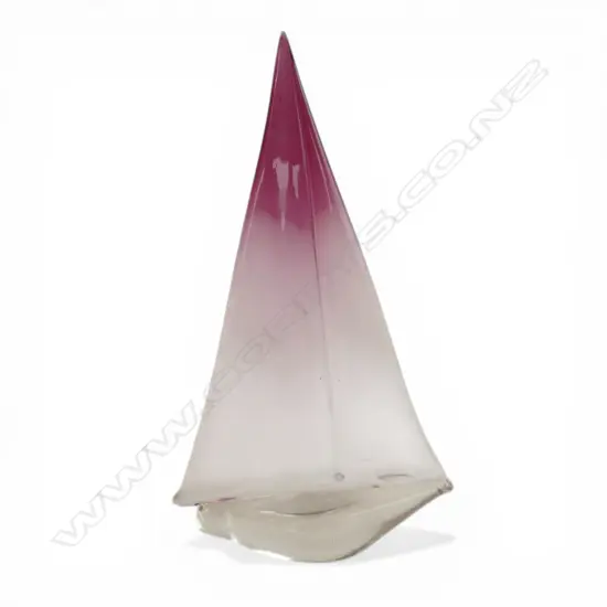 MID-CENTURY ELIO RAFFAELI FOR MURANO ART GLASS YACHT H.280mm