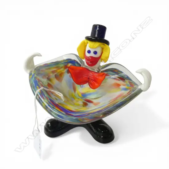 ART GLASS MURANO CLOWN LOLLY DISH
