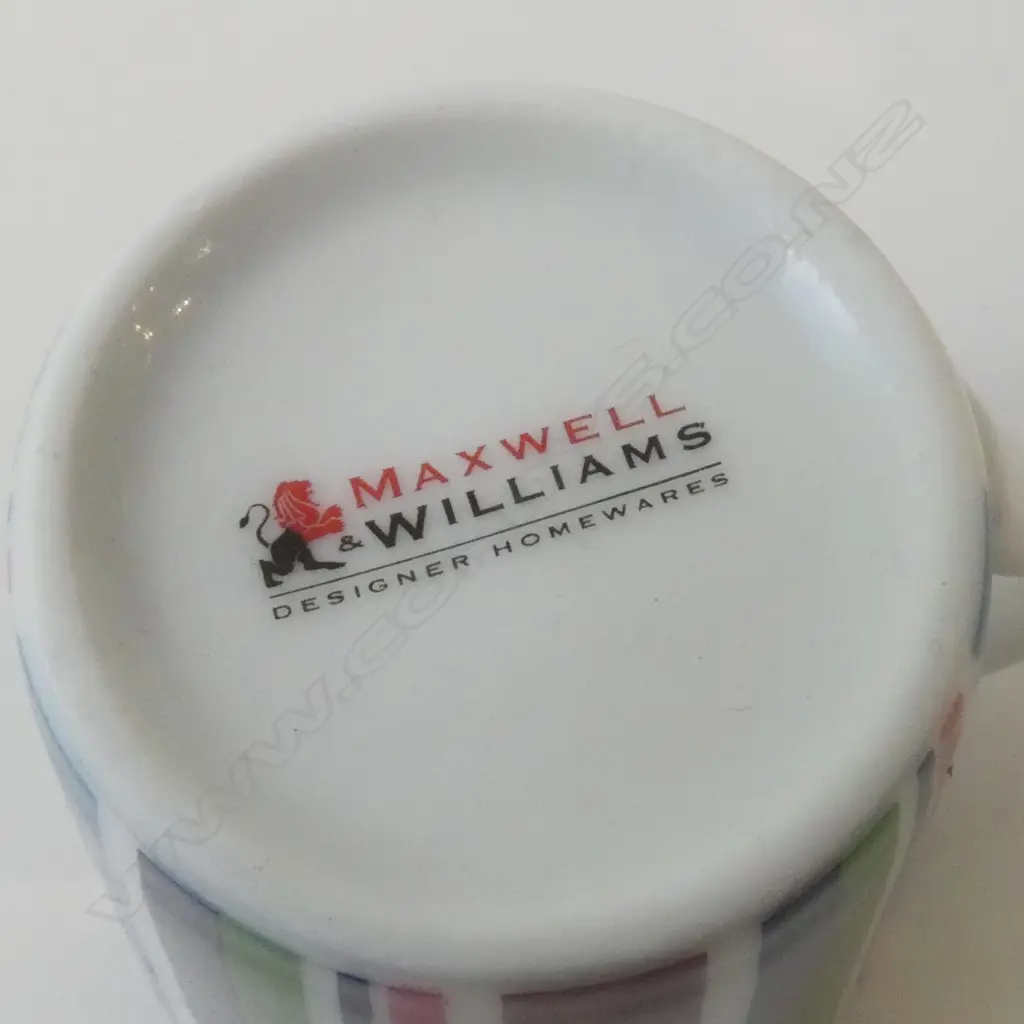 MAXWELL WILLIAMS STRIPED MUGS & ESPRESSO C/S Image 1++
