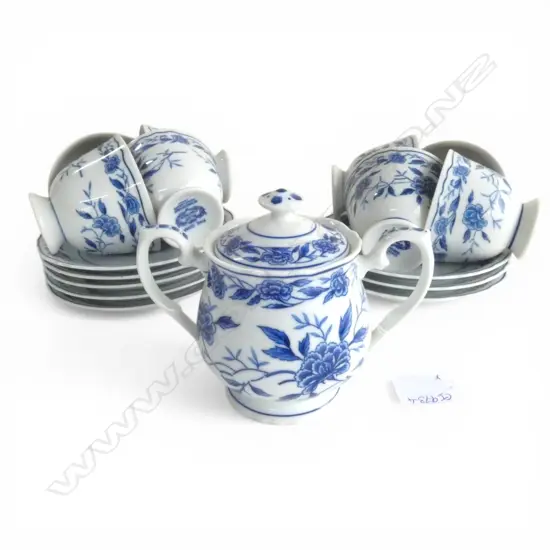'BLUE CHATHAM' B/W PART TEA SERVICE 