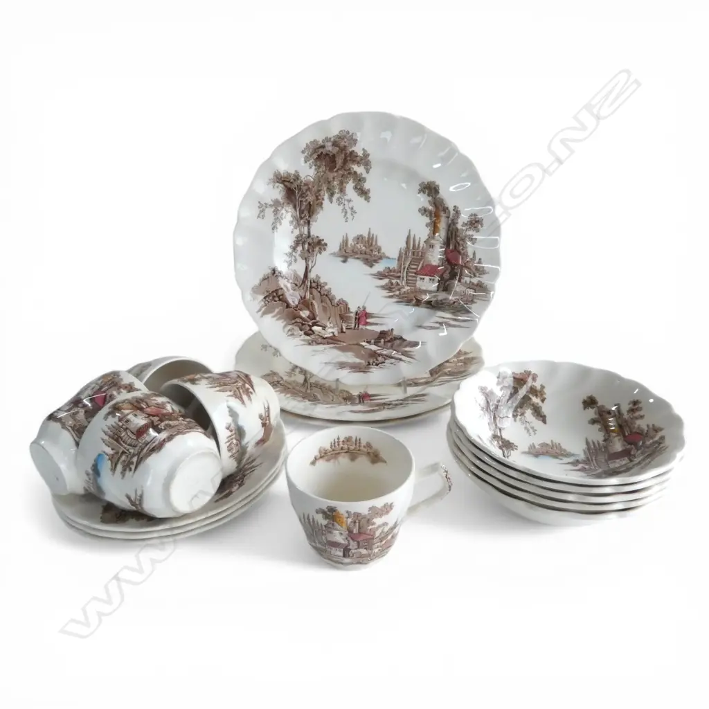 ASST. JOHNSON BRO 'THE OLD MILL' CHINA Image 1++