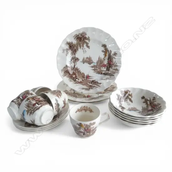 ASST. JOHNSON BRO 'THE OLD MILL' CHINA