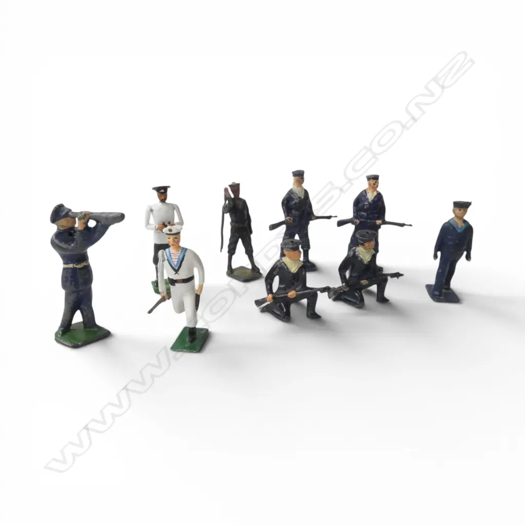 9 BRITAINS LEAD HOLLOWCAST NAVY SOLDIER MODELS Image 1++