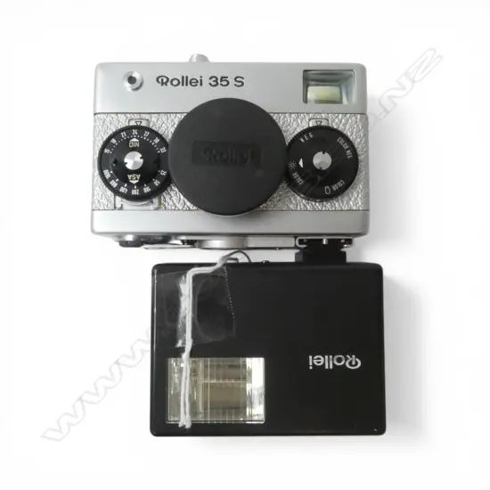 ROLLEI 35S SILVER 1974 (1500 UNITS) 35mm CAMERA. MILLENIUM LTD. ED. + FLASH - BOTH MADE SINGAPORE