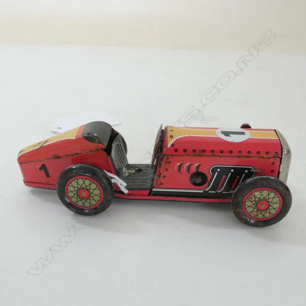 TIN PLATE WID-UP 'ST. JOHN' RACE CAR L.105mm Image 1++