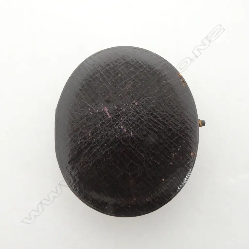 Leather hinged CASED hand painted GEORGIAN portrait MINIATURE of RALPH SMITH. H.65mm. Image 1++