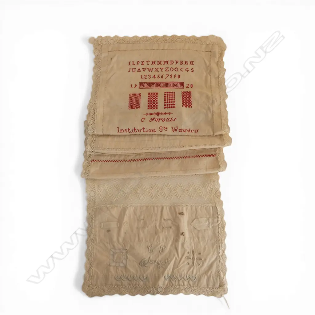 ANTIQUE 'PRACTICE' SAMPLER Image 1++