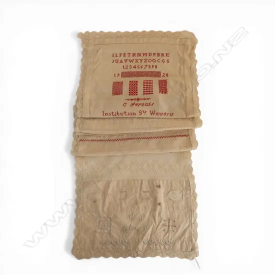 ANTIQUE 'PRACTICE' SAMPLER