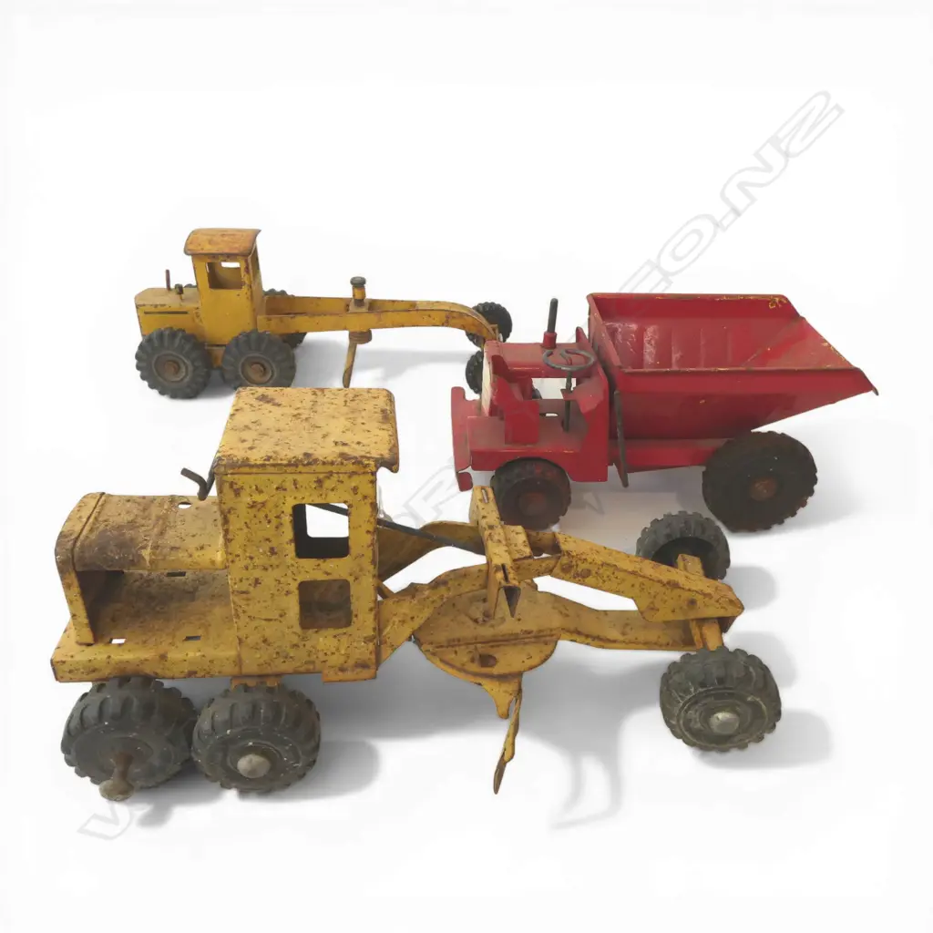 3 VINTAGE NZ METAL CONSTRUCTION TOYS L.410mm Image 1++