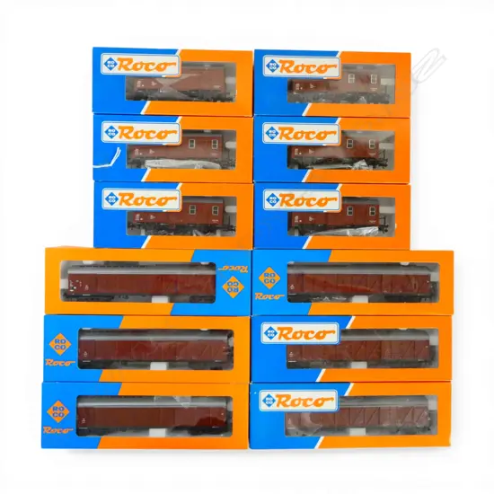 12 BOXED ROCO HO DB WAGONS 6x 46259, 5x 46230 & 4369A