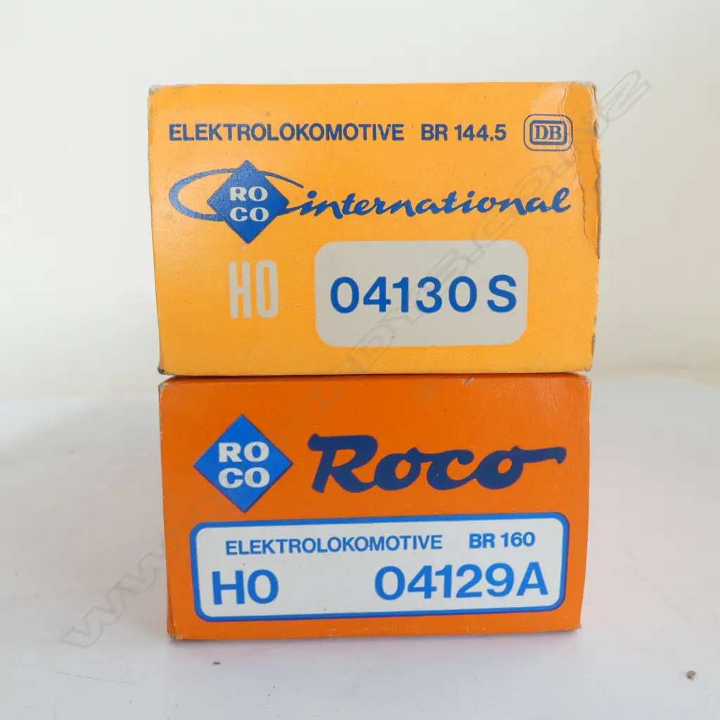 2 BOXED ROCO HO DB ELECTRIC LOCOMOTIVES: BR 160 04129A & BR 144.5 04130S Image 1++