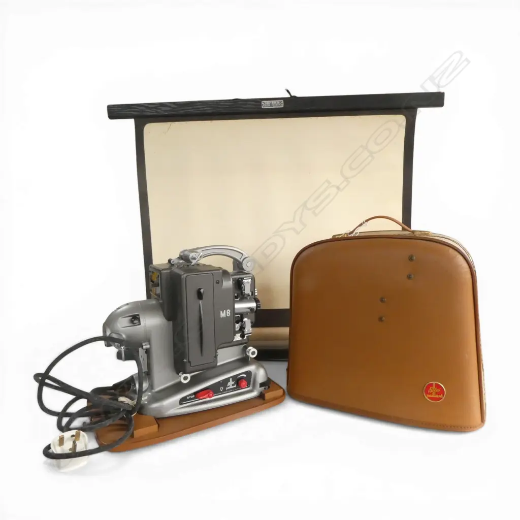 VINTAGE POLLARD M8 PROJECTOR IN CASE + SCREEN Image 1++
