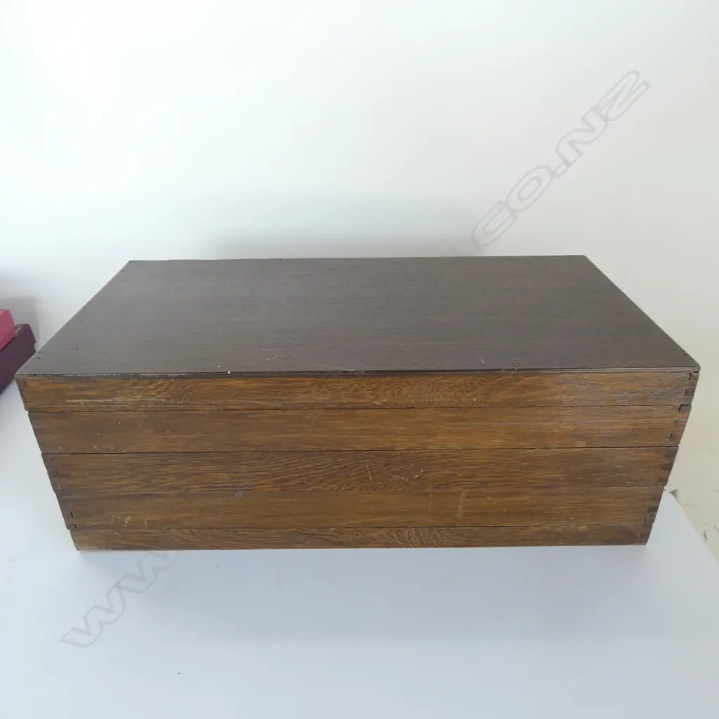 5 STACKING OAK JEWELLERY TRAYS 475x235x175mm Image 1++