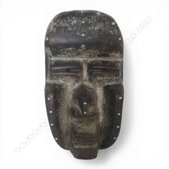 WOODEN AFRICAN TRIBAL MASK, H.420 x 230mm