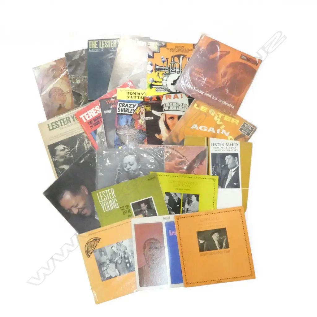 ASST. JAZZ LPs Incl. LESTER YOUNG etc Provenance: Ex Collection Wellington Choy Image 1++