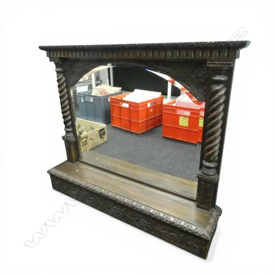 CARVED STANDING MANTEL MIRROR 875x165x740mm