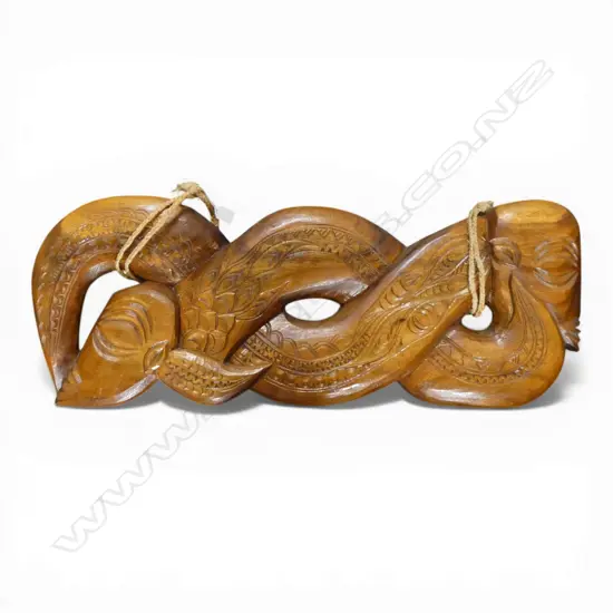 COOK ISLANDS WOOD CARVING 350x900mm