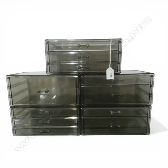  ASST STACKABLE PLASTIC TRINKET/PARTS DRAWERS