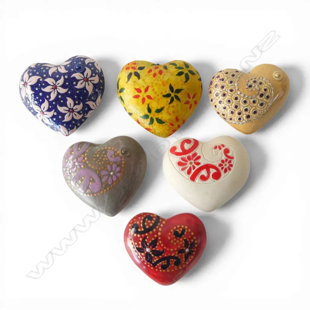 6 KEUM SUN LEE WALL HANGING HEARTS, multi coloured, L.60mm Image 1++