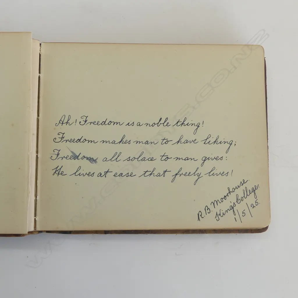 AUTOGRAPH BOOK FROM THE 1920S/1930S CONTAINING A SIGNATURE OF W.E PARRY, CAPTAIN OF THE H.M.S ACHILLES Image 1++