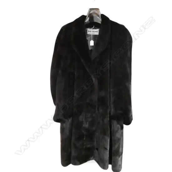 BLACKGLAMA BROWN MINK FUR COAT  
