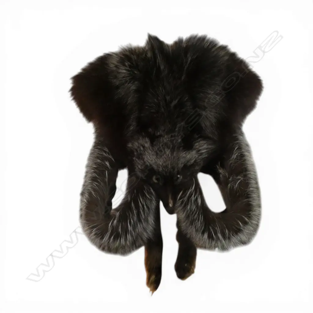 VINTAGE SILVER FOX FUR STOLE Image 1++