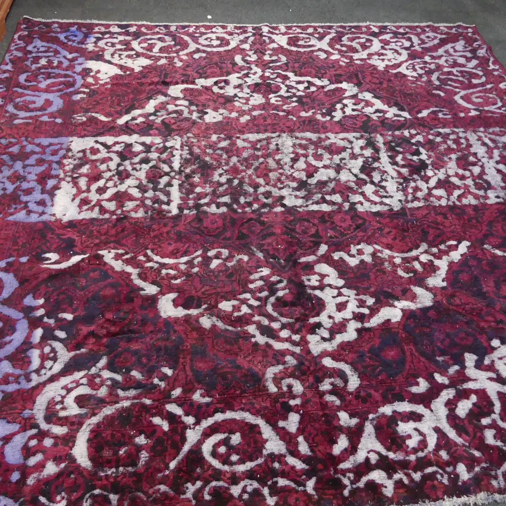 PERSIAN HAND-KNOTTED WOOL PILE RUG 3000x3000mm Image 1++