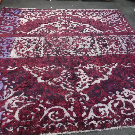 PERSIAN HAND-KNOTTED WOOL PILE RUG 3000x3000mm