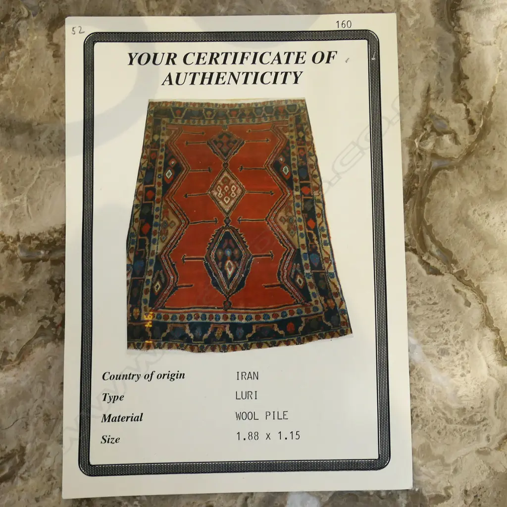 IRANIAN TRIBAL LURI RUG hand knotted wool pile rug 1850x1100mm Image 1++