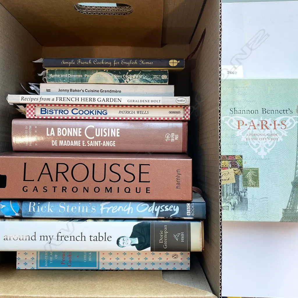 FRENCH COOKERY,10 VOLS, INCLUDING LAROUSSE (2009), BECK & CHILD, MADAME DE ST ANGE, JENNY BAKER, RICK STEIN Image 1++
