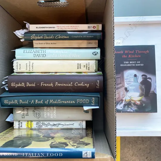 ELIZABETH DAVID CLASSICS: SUMMER COOKING, ENGLISH BREAD & YEAST COOKERY ETC, 11 VOLS (MOSTLY HARDBACK)