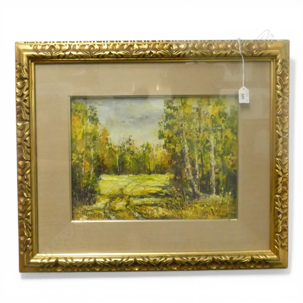 FRAMED OIL ON CANVAS 280x380mm Image 1++