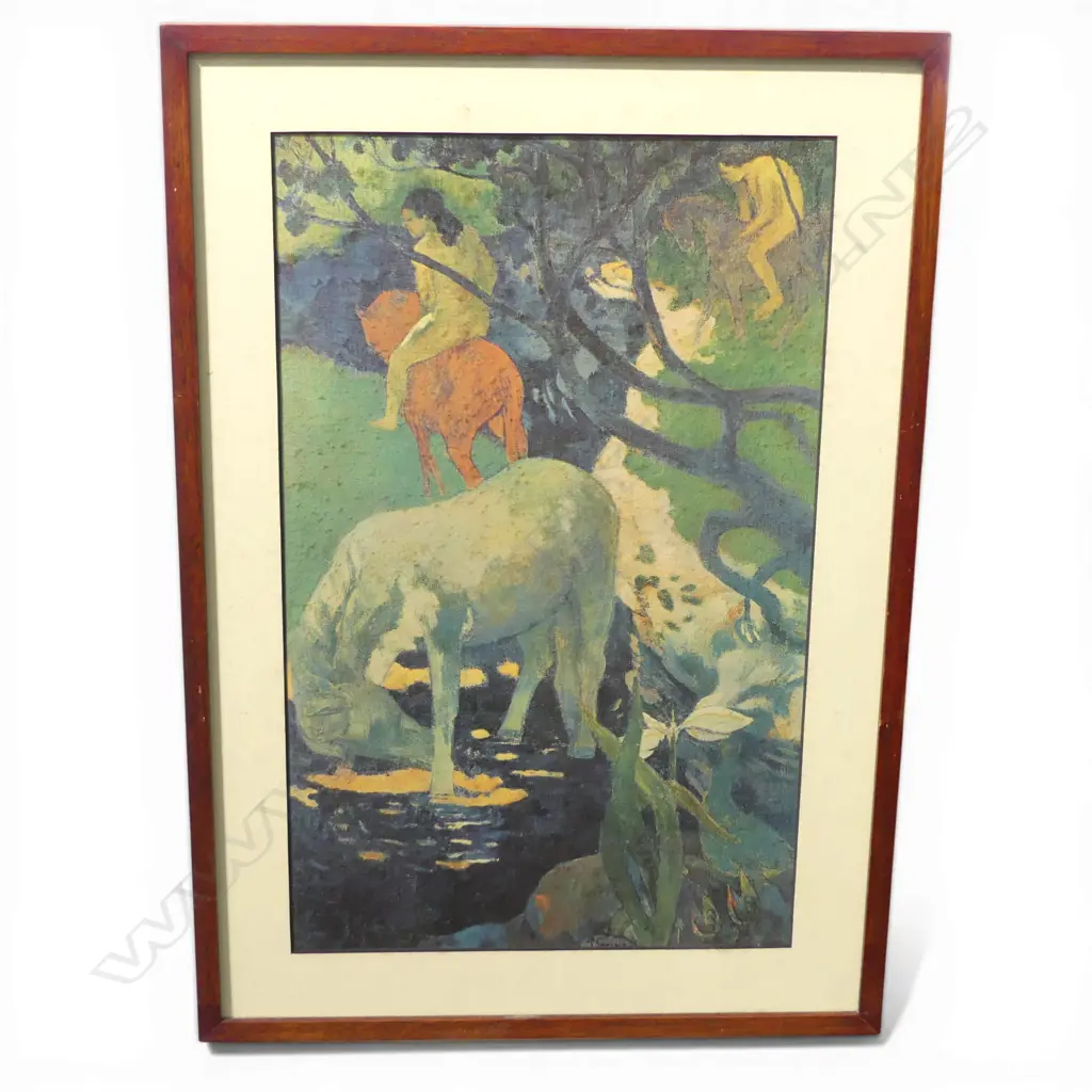 PAUL GAUGUIN "THE WHITE HORSE" PRINT, 320 X 200mm Image 1++