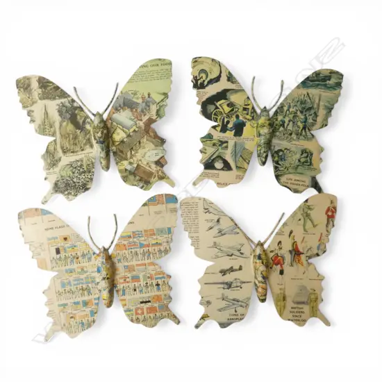 CATHERINE (CAT) FOOKES, 4 MIXED MEDIA BUTTERFLIES (2006), SIGNED AND DATED VERSO, H.290mm