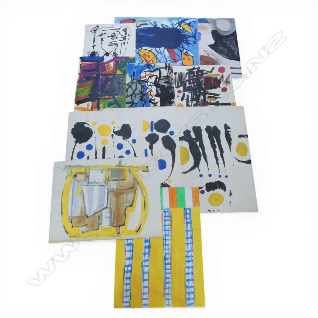 GROUP OF CONTEMPORARY ABSTRACT WORKS ON PAPER BY CAMILLE AND OTHER ARTISTS, 570 X 720 (LARGEST) Image 1++